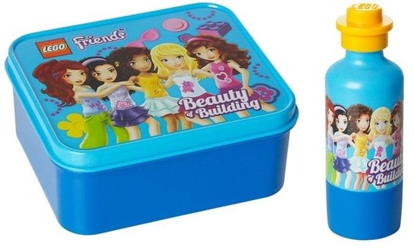 Lego Friends lunchbox set blauw